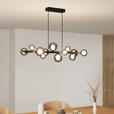 LED-HÄNGELEUCHTE Regulus 95/27/150 cm  - Schwarzbraun, Design, Glas/Metall (95/27/150cm) - Dieter Knoll