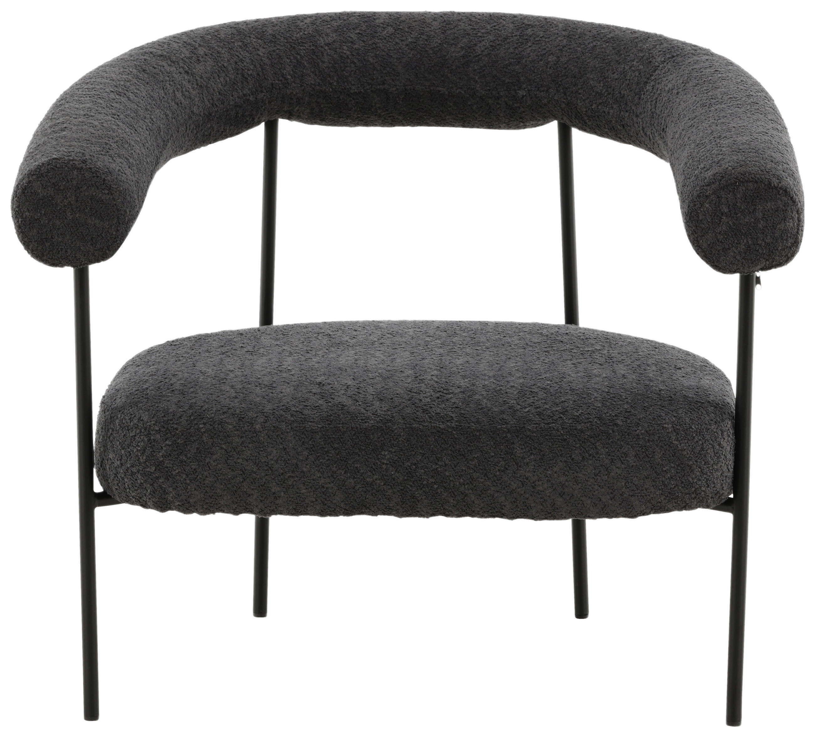 FÅTÖLJ i metall, textil svart, mörkgrå  - mörkgrå/svart, Design, metall/textil (88/75,5/81cm) - Lomoco
