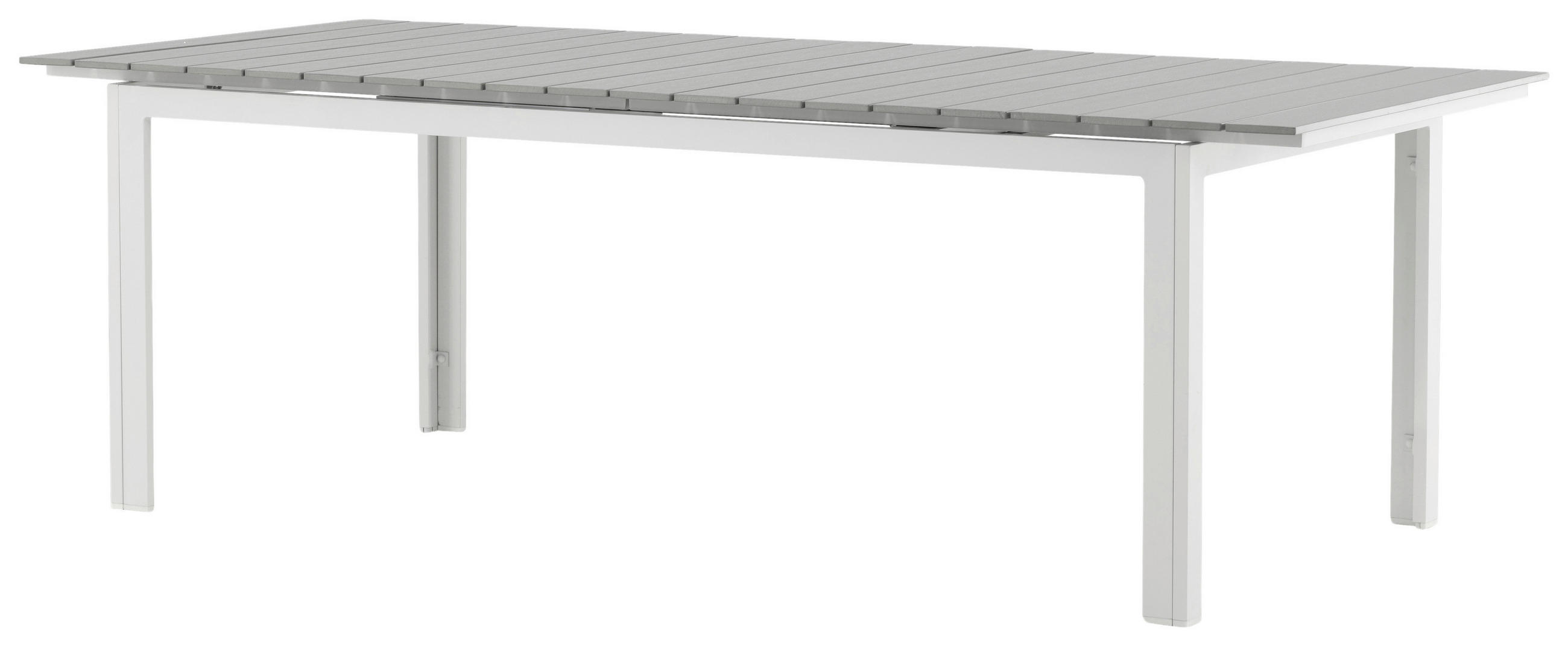 GARTENTISCH 229/100/75 cm Metall rechteckig  - Weiß/Grau, KONVENTIONELL, Metall (229/100/75cm) - Gardenson