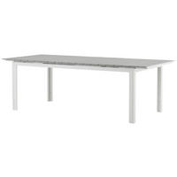 GARTENTISCH Metall Grau, Weiß rechteckig  - Weiß/Grau, KONVENTIONELL, Metall (229/100/75cm) - Gardenson