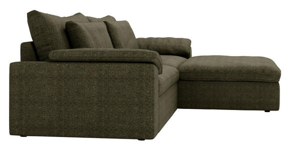 ECKSOFA  in Webstoff Grün  306/198 cm  - Schwarz/Grün, MODERN, Kunststoff/Textil (306/198cm) - Carryhome