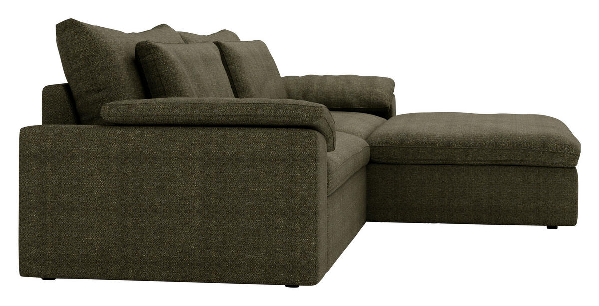 ECKSOFA  in Webstoff Grün  306/198 cm  - Schwarz/Grün, MODERN, Kunststoff/Textil (306/198cm) - Carryhome