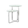 BEISTELLTISCH in Metall, Glas  - Silberfarben, Design, Glas/Metall (59/60/59cm) - Kayoom