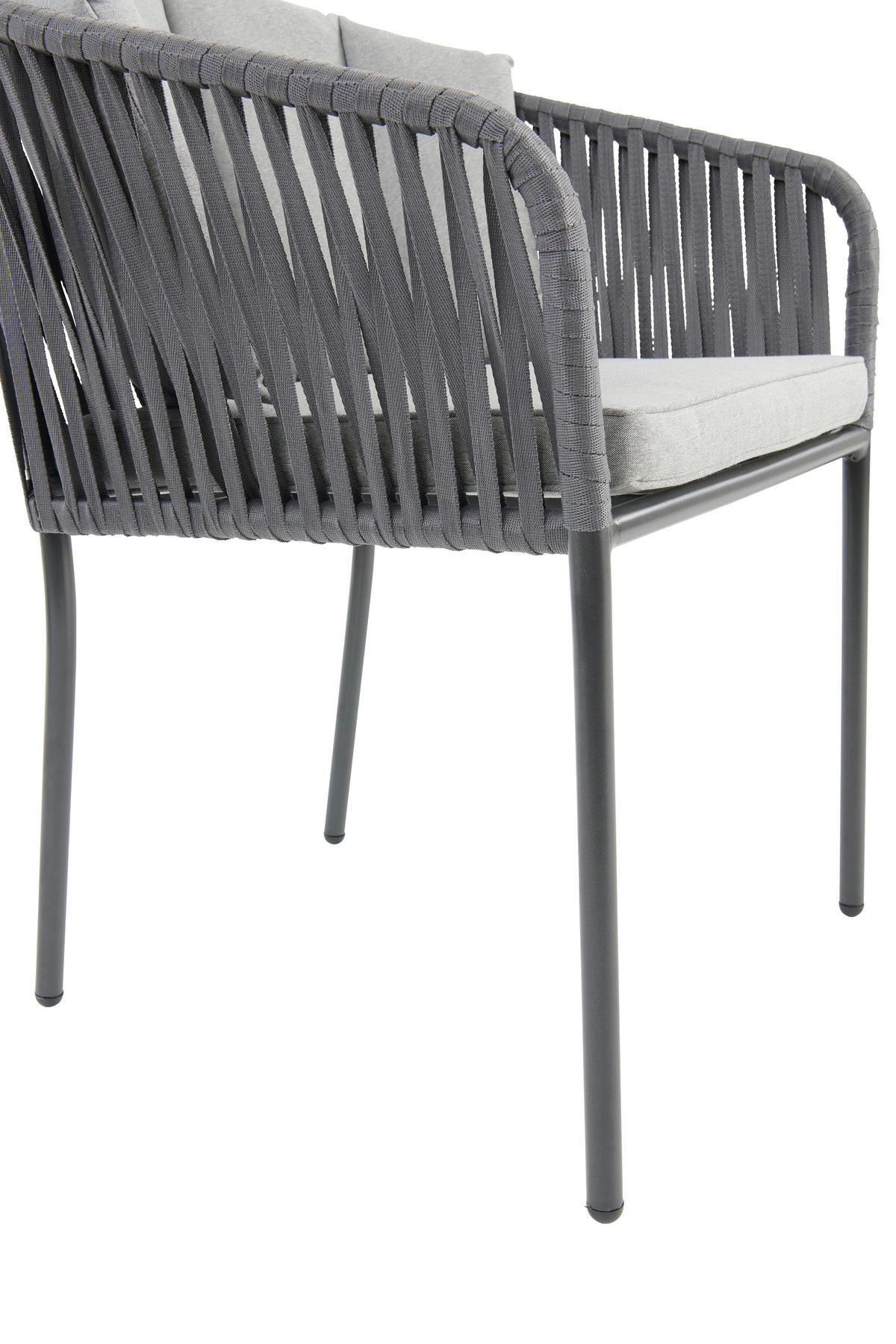 GARTENSESSEL Aluminium Grau  - Schwarz/Grau, MODERN, Kunststoff/Textil (59/77,5/61cm) - Ambia Garden