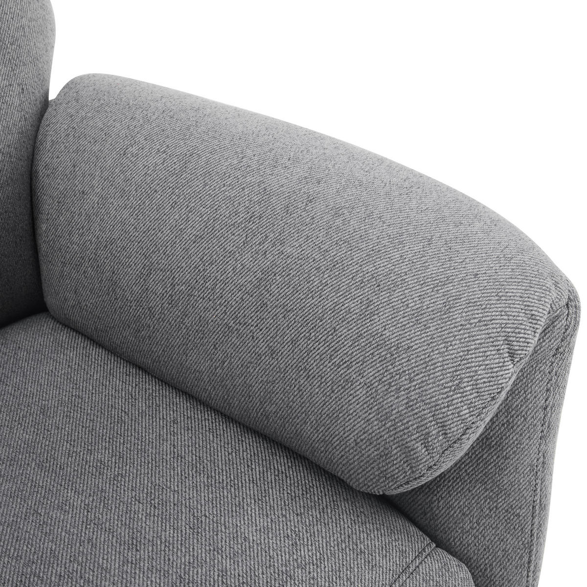 MASSAGESESSEL in Webstoff Grau  - Chromfarben/Grau, Design, Textil/Metall (79/110/85cm) - Livetastic