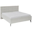 POLSTERBETT Beige 180/200 cm  - Beige/Schwarz, Design, Textil/Metall (180/200cm) - Xora