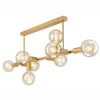 HÄNGELEUCHTE ASTRID   - Goldfarben, Basics, Glas/Metall (90cm)