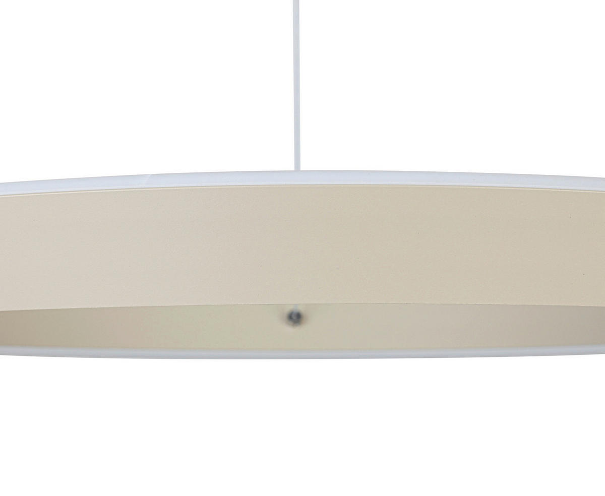 LED LUSTER  50/130 cm      - bela/boja peska, Trendi, metal/plastika (50/130cm) - Novel