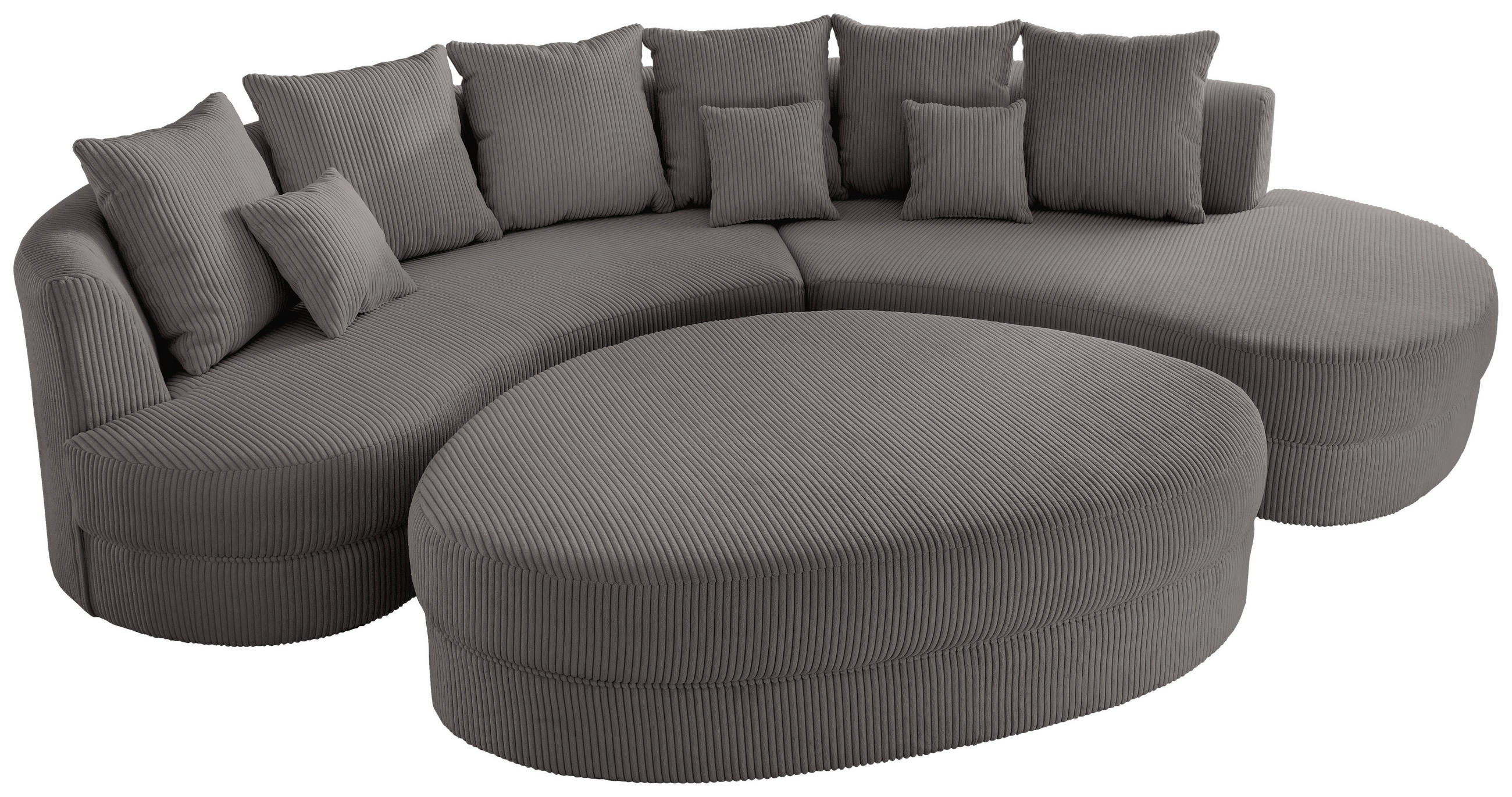 SOFFA i textil grå  - grå/svart, Design, textil/plast (300/160cm) - Livetastic