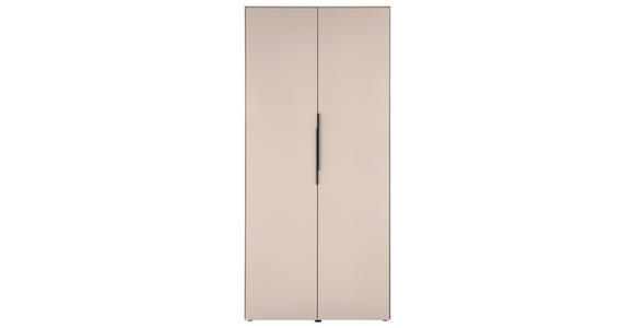 SCHUHSCHRANK  in 90/195/38 cm  - Kaschmir/Schwarz, Design, Holzwerkstoff/Kunststoff (90/195/38cm) - Voleo