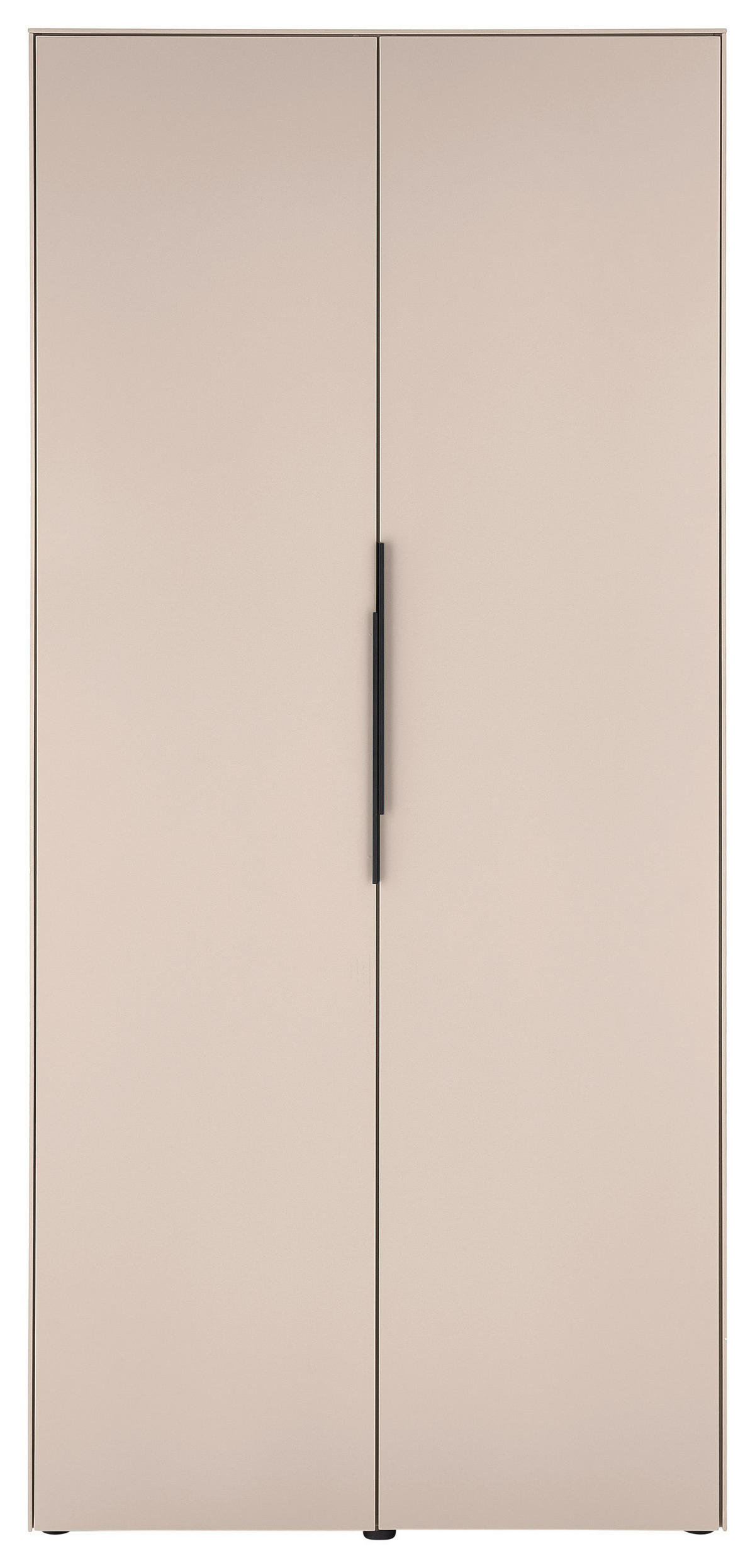 SCHUHSCHRANK  in 90/195/38 cm  - Kaschmir/Schwarz, Design, Holzwerkstoff/Kunststoff (90/195/38cm) - Voleo