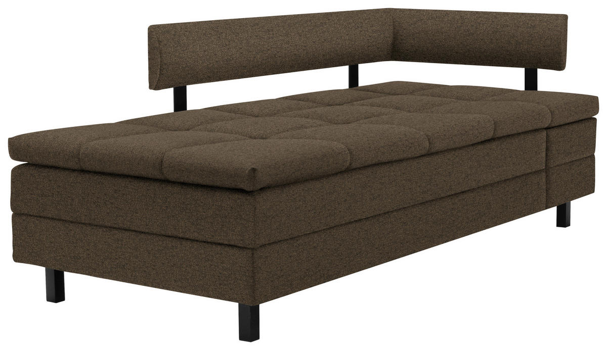 LIEGE in Flachgewebe Braun, Grün  - Schwarz/Braun, MODERN, Textil/Metall (208/77/98cm) - Joka