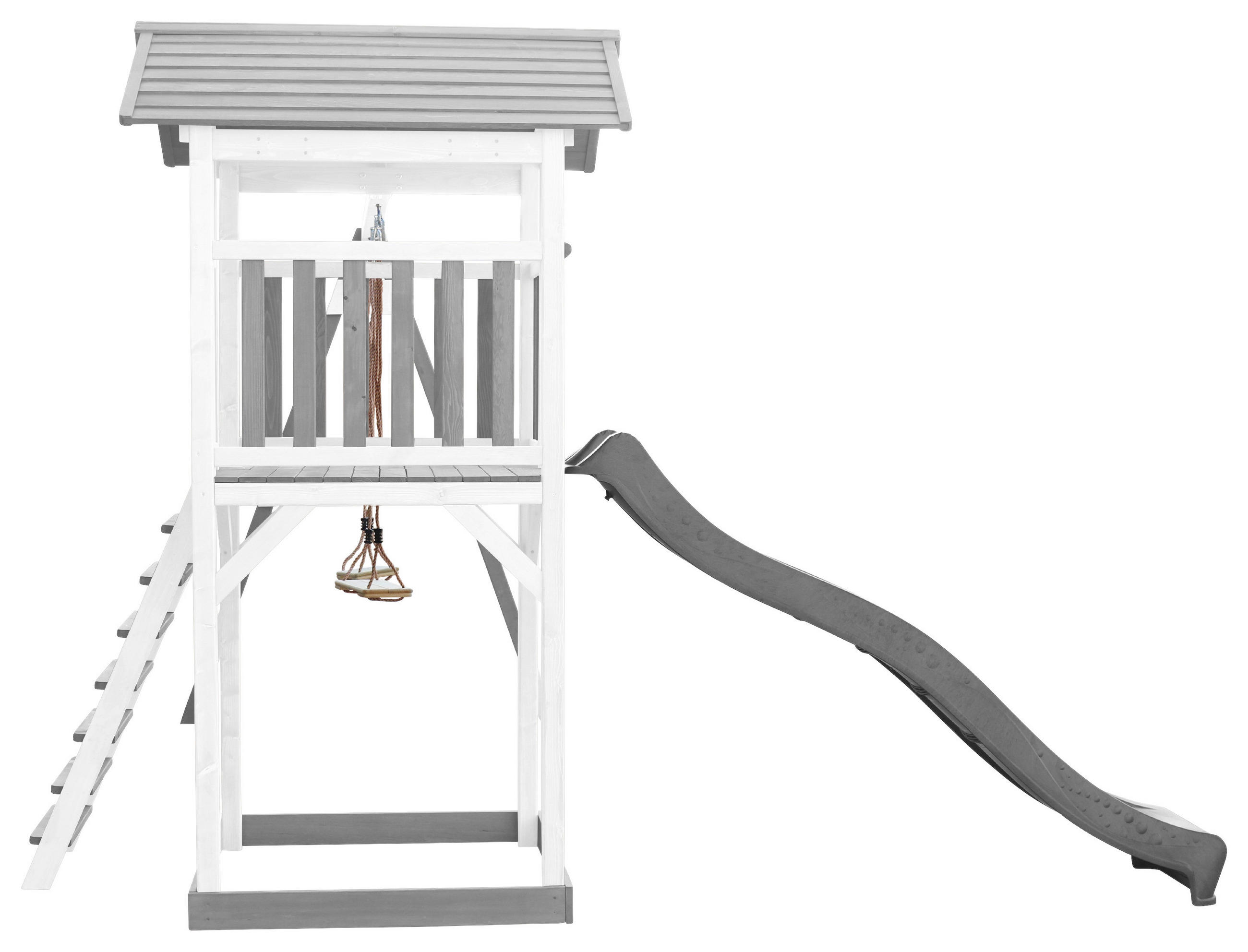 Thumbnail - Ambia Garden Spielturm, Grau, Weiß, Holz, Kunststoff, 356.6x241.9x349 cm, EN 71, CE, FSC 100%, Outdoor Spielzeug, Spielt...