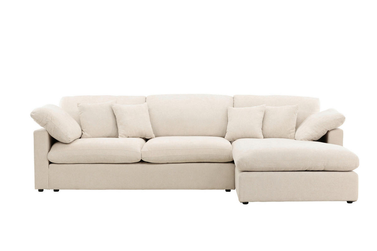 ECKSOFA  in Beige   - Beige, MODERN, Kunststoff/Textil (297/85/107cm) - Livetastic