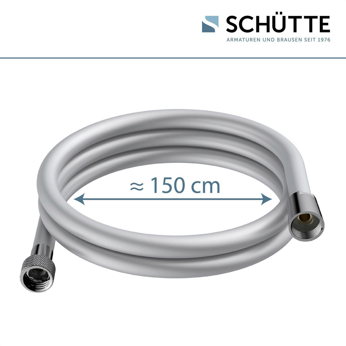 BRAUSESCHLAUCH  150 cm  - Silberfarben, Basics, Kunststoff (150cm) - Schütte