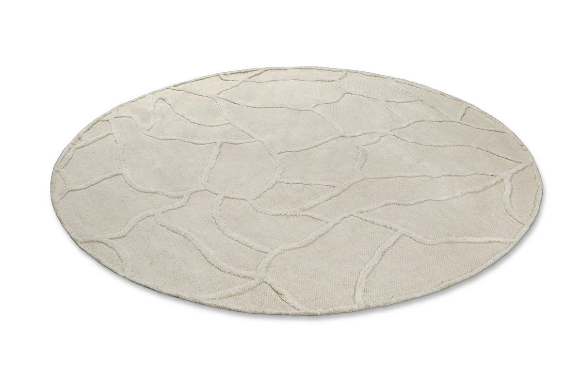 WEBTEPPICH Wohnzimmer 200 cm Hampton Twentysix Creme rund  - Creme, Design, Textil (200cm) - WECON HOME