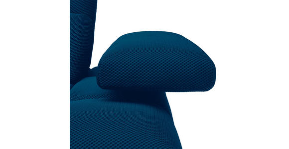 ECKSOFA in Struktur Blau 233/313 cm - Blau/Schwarz, Design, Kunststoff/Textil (233/313cm) - Emilio Belluti
