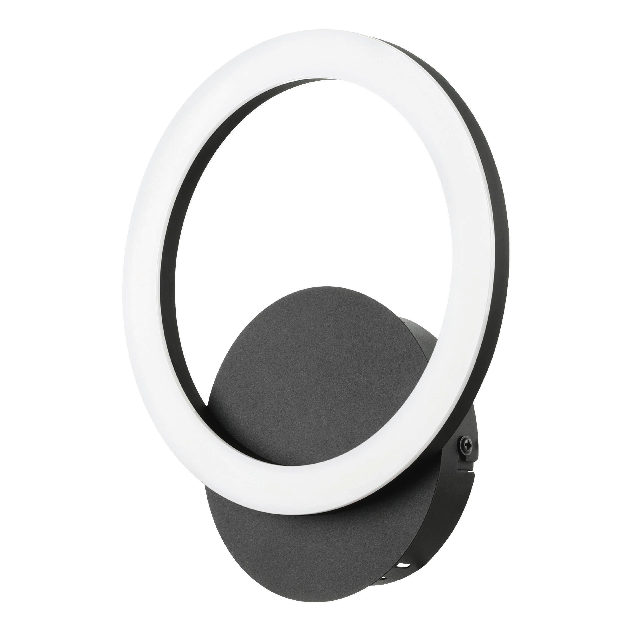 NÁSTĚNNÉ SVÍTIDLO, 20/24 cm  - bílá/černá, Design, kov/plast (20/24cm) - Eglo