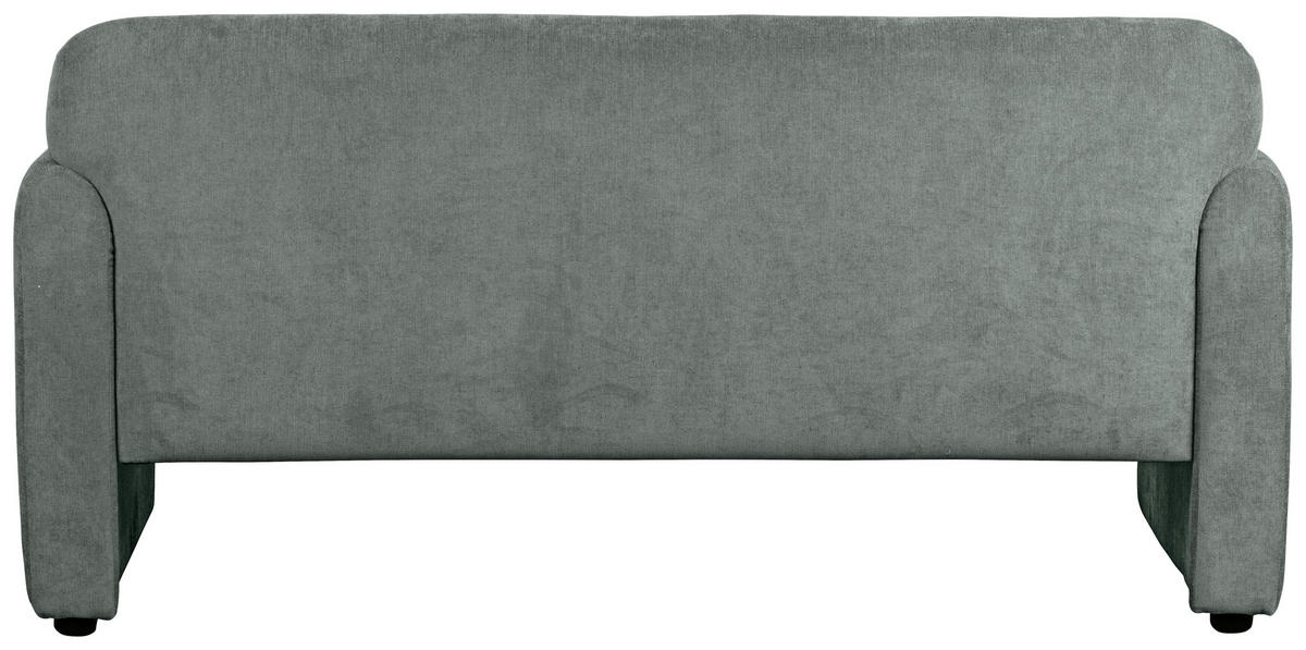 2-SITZER-SOFA MILA Samt Grau  - Schwarz/Grau, Design, Kunststoff/Textil (148/83/76cm) - MID.YOU