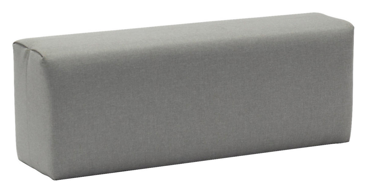 ARMLEHNE  in Aluminium Webstoff  - Hellgrau, Design, Textil/Metall (101/40/31cm) - Amatio