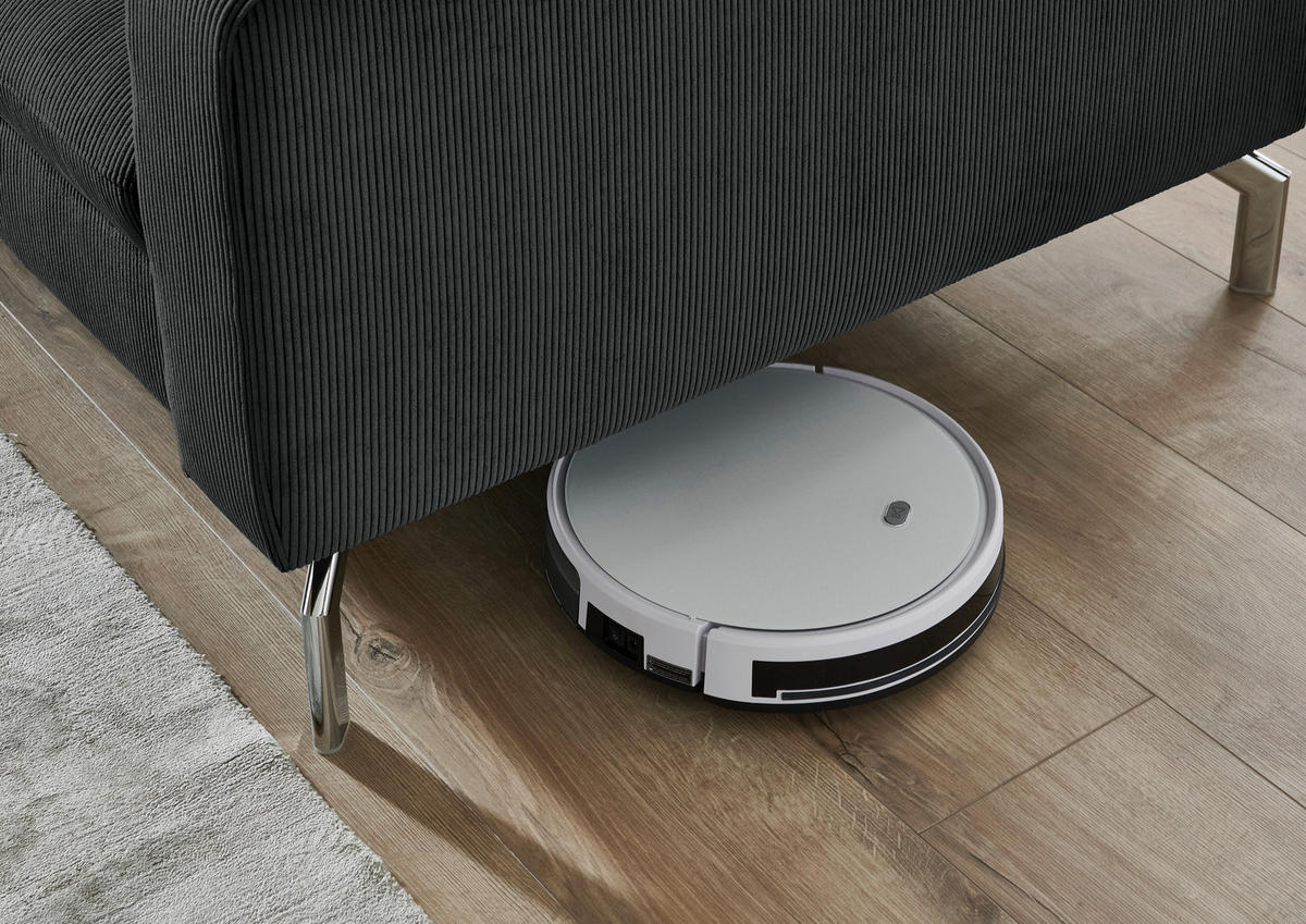 3-SITZER-SOFA Feincord Anthrazit  - Chromfarben/Anthrazit, Design, Textil/Metall (194/87/105cm) - Beldomo Style