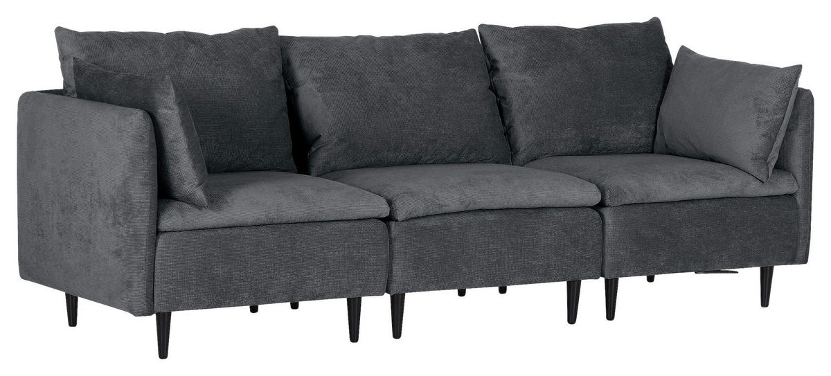 SOFAELEMENT in Flachgewebe Anthrazit  - Anthrazit/Schwarz, KONVENTIONELL, Holz/Textil (77/72/83cm) - MID.YOU