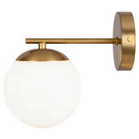 VÄGGLAMPA 21/20/21 cm   - mässingsfärgad, Trend, metall/glas (21/20/21cm) - MAYTONI