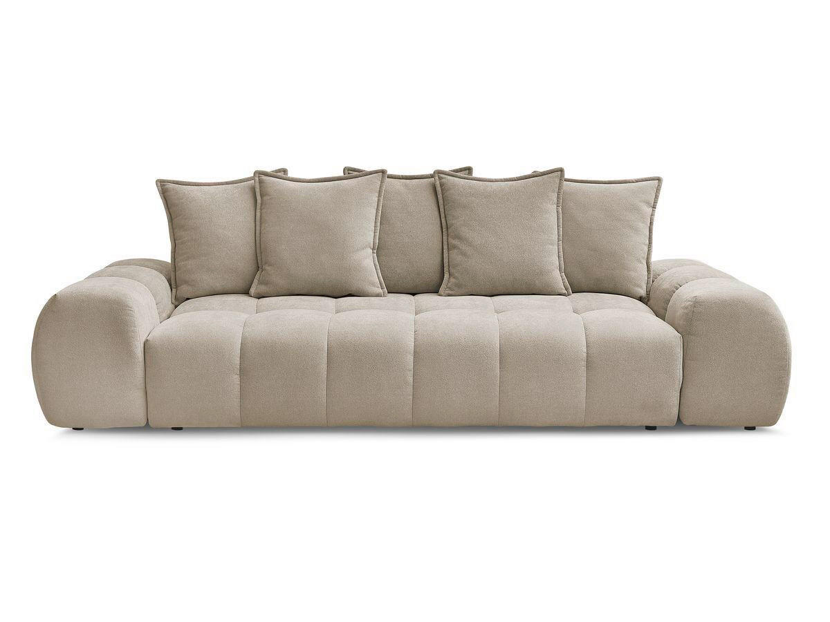 3-SITZER-SOFA EVEREST Struktur Taupe  - Taupe/Schwarz, MODERN, Kunststoff/Textil (278/90/115cm)