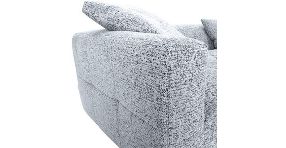 ECKSOFA Schwarz, Weiß Chenille  inkl. Zierkissen, Rückenkissen, Rücken echt  - Schwarz/Weiß, KONVENTIONELL, Kunststoff/Textil (276/170cm) - Carryhome