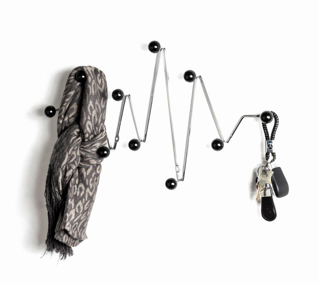 WANDGARDEROBE - Chromfarben/Schwarz, MODERN, Keramik/Metall (49/30/6cm)