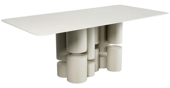 ESSTISCH in Metall, Keramik, Holzwerkstoff 200/100/76 cm  - Beige, Design, Keramik/Holzwerkstoff (200/100/76cm) - Belluti