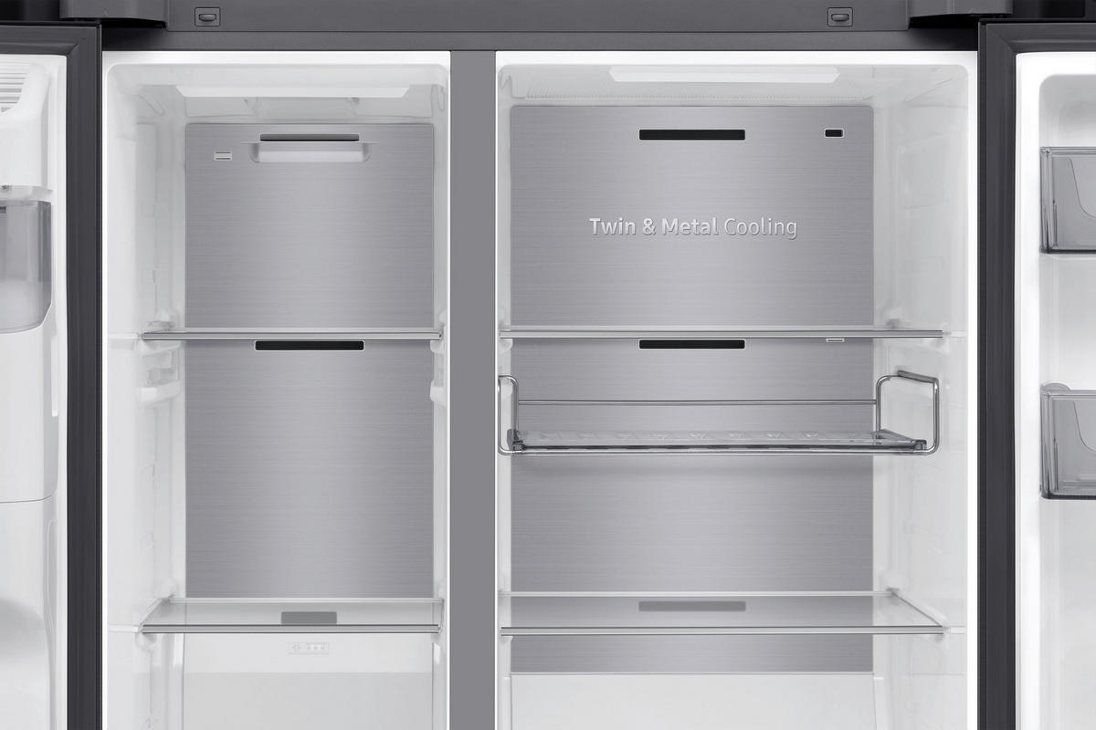 SIDE-BY-SIDE 91,2/178/72,6 cm RS80F67KCFEF  - Schwarz, Basics, Glas/Kunststoff (91,2/178/72,6cm) - Samsung