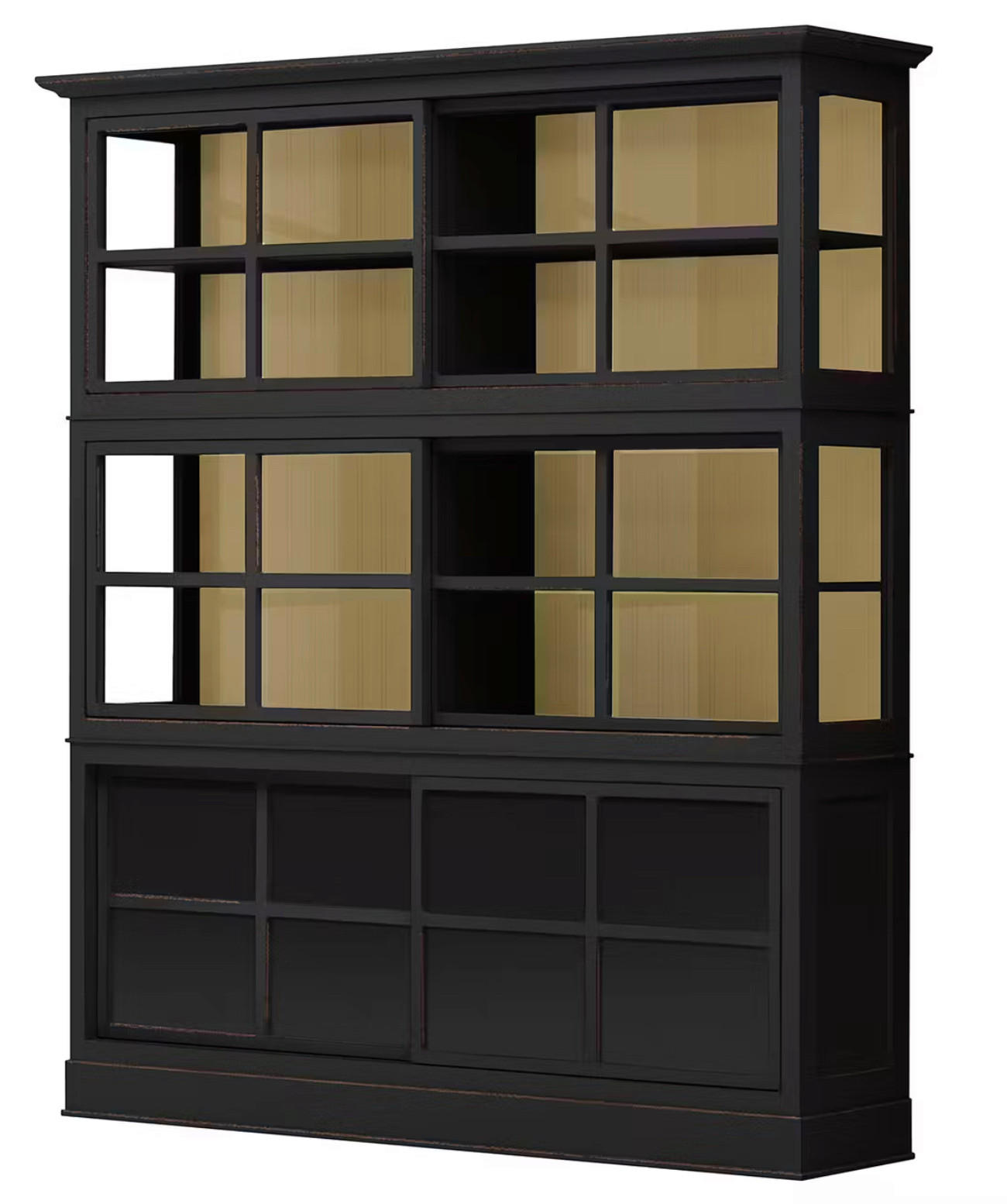 HIGHBOARD UrbanClass in 190,5/219,5/49 cm - Creme/Schwarz, LIFESTYLE, Glas/Holz (190,5/219,5/49cm) - Livetastic