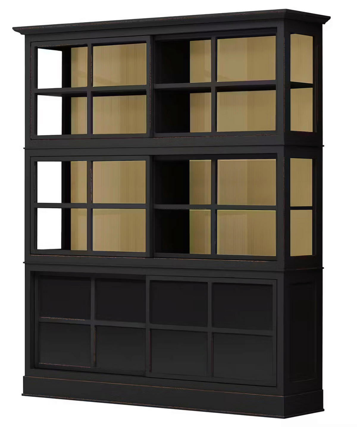 HIGHBOARD UrbanClass  in 190,5/219,5/49 cm  - Creme/Schwarz, LIFESTYLE, Glas/Holz (190,5/219,5/49cm) - Livetastic