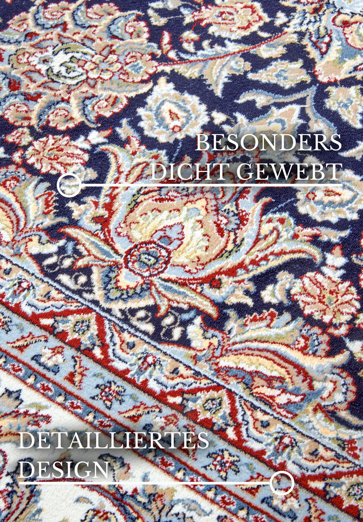 FLACHWEBETEPPICH 155/235 cm Kollektion 1870 Blau, Creme  - Blau/Creme, Design, Kunststoff/Textil (155/235cm) - Villeroy & Boch