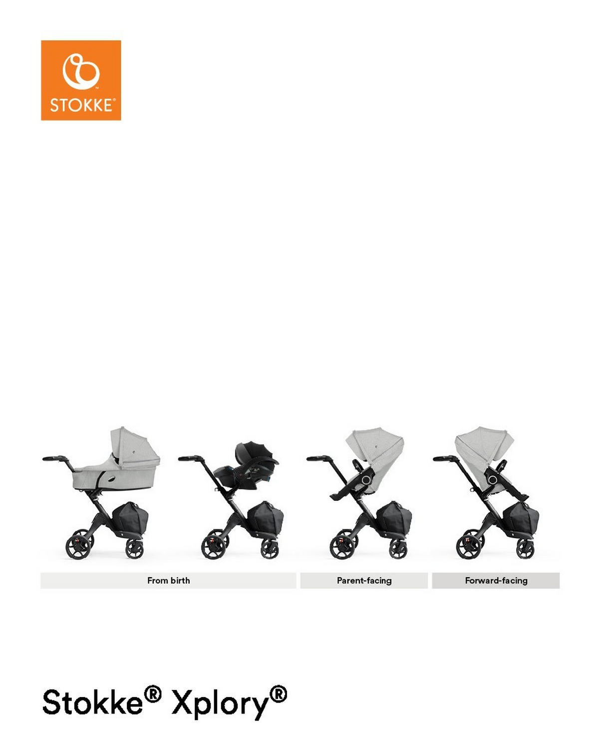 OTROŠKI VOZIČEK  Xplory 6  temno siva  - temno siva/črna, Design, kovina/umetna masa (56,5/89-123/75-102cm) - Stokke