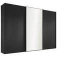 SCHWEBETÜRENSCHRANK 298/222/68 cm 3-türig Anthrazit  - Anthrazit/Schwarz, Design, Glas/Holzwerkstoff (298/222/68cm) - Moderano
