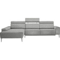 ECKSOFA  in Mikrovelours Naturfarben  205/288 cm  - Alufarben/Naturfarben, Design, Textil (205/288cm) - Sedda