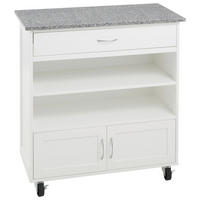 SERVIERWAGEN Grau, Weiß  - Silberfarben/Weiß, KONVENTIONELL, Holzwerkstoff/Kunststoff (85/45/89cm) - MID.YOU