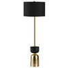 STOJACÍ LAMPA, 30,5/127 cm  - černá/barvy zlata, Basics, kov/textil (30,5/127cm) - MID.YOU