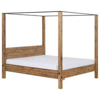 HIMMELBETT 160/200 cm  in Mooreichefarben  - Mooreichefarben, MODERN, Holz (160/200cm) - Livetastic