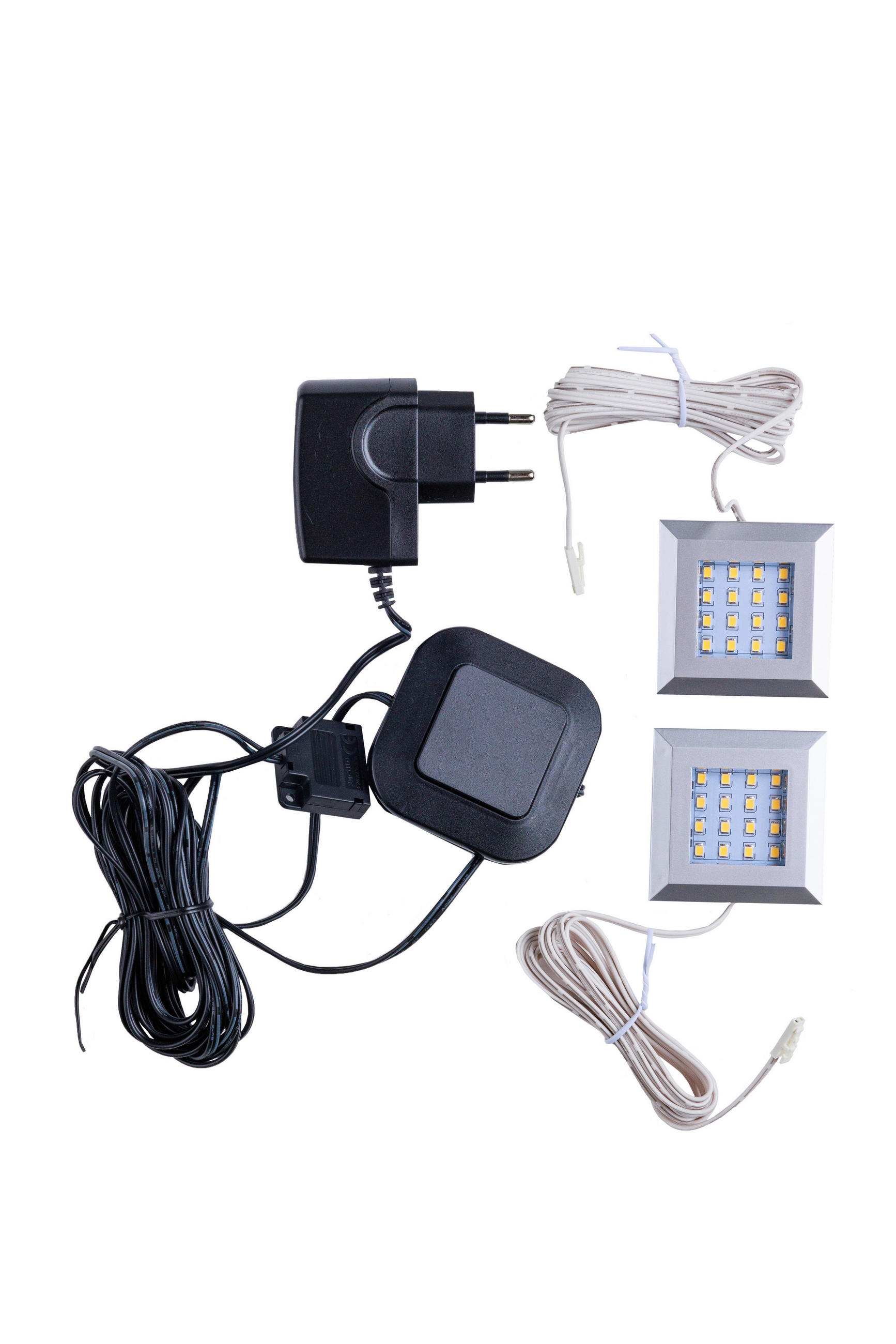 BODOVÉ LED SVIETIDLO, 11/0,5/5,5 cm - sivá, Basics, plast (11/0,5/5,5cm) - Hom`in
