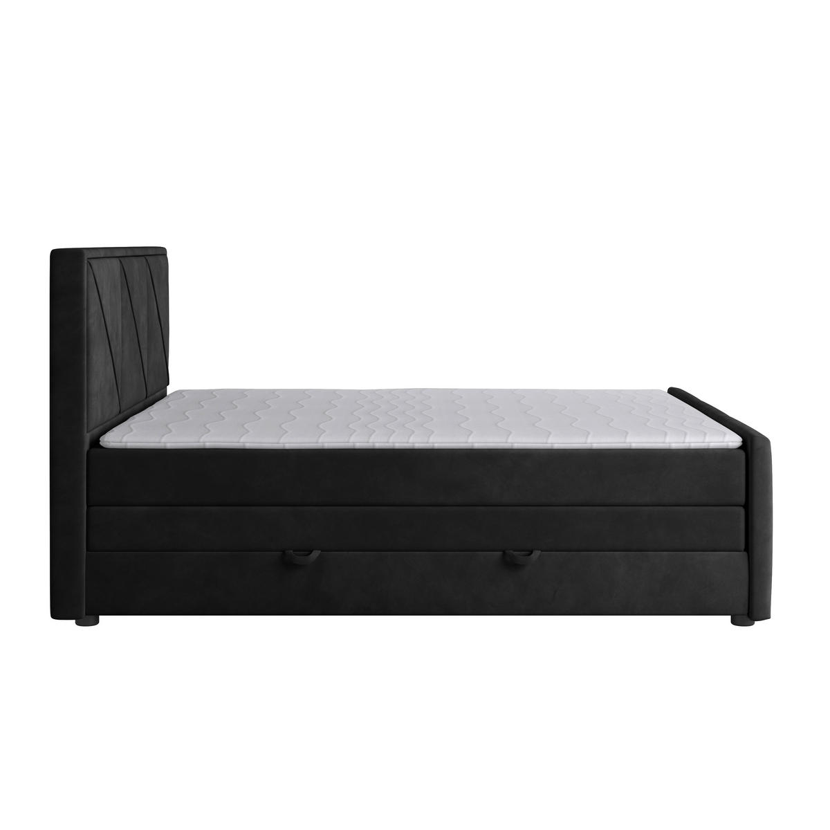 BOXSPRINGBETT 180/200 cm  in Schwarz  - Schwarz, MODERN, Karton/Holzwerkstoff (180/200cm) - MID.YOU