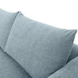 ECKSOFA Blau Flachgewebe  - Blau/Buchefarben, KONVENTIONELL, Holz/Textil (144/230cm) - Carryhome