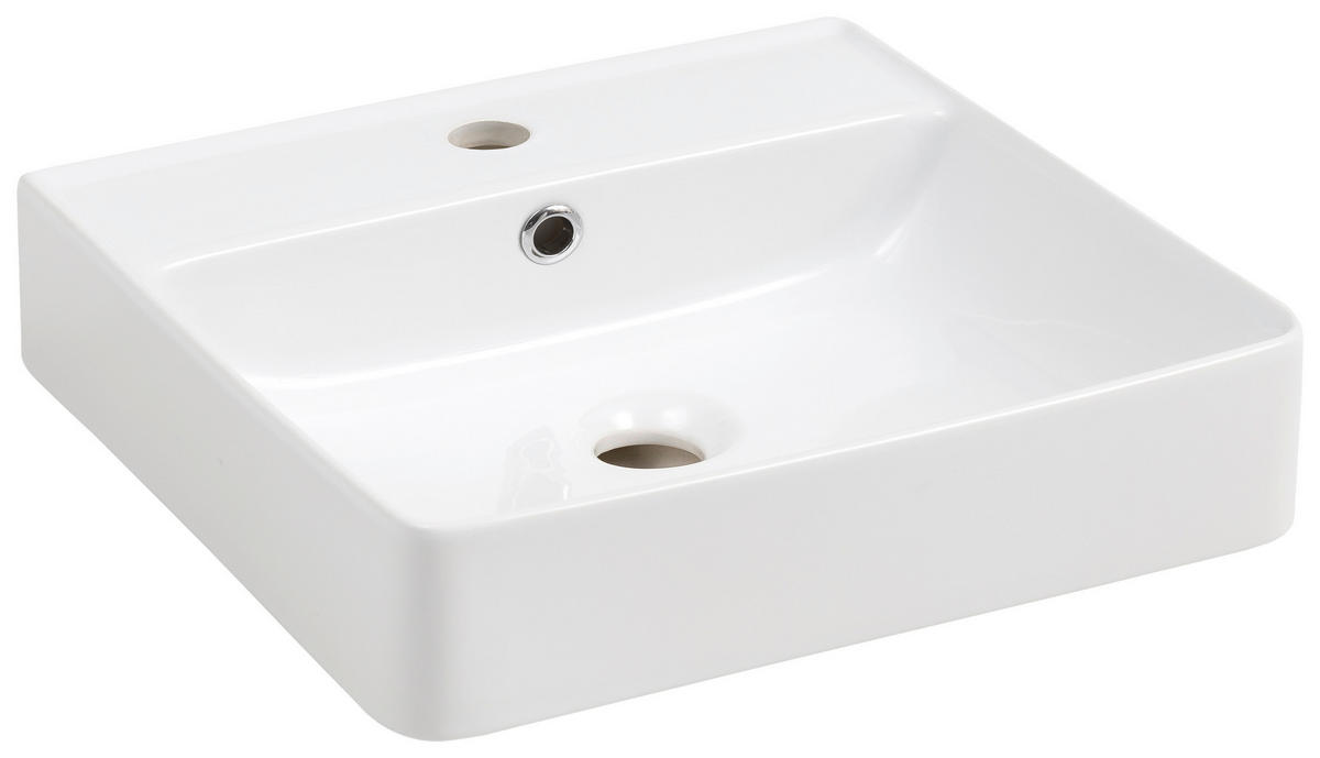 WASCHBECKEN 48/14/47 cm  - Weiß, Basics, Keramik (48/14/47cm) - Voleo