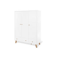BABYKLEIDERSCHRANK PINOLINO PAN  - Eichefarben/Weiß, Design, Holz/Holzwerkstoff (145/185/56cm) - Pinolino