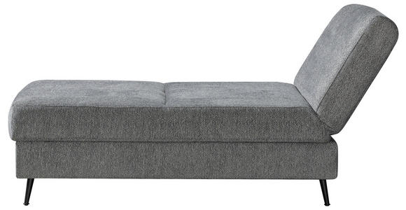 RÉCAMIERE in Webstoff Grau, Beige - Beige/Schwarz, Design, Textil/Metall (205/90/92cm) - Novel