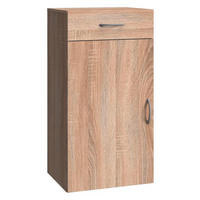 BYRÅ 50/98/40 cm  - aluminiumfärg/ekfärgad, Basics, trämaterial/plast (50/98/40cm) - Xora