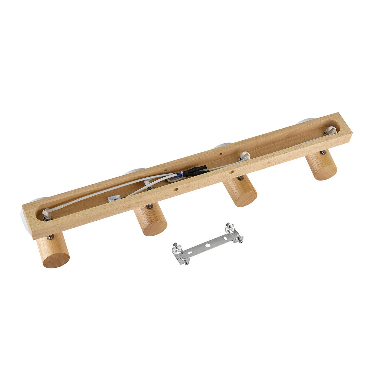 STRAHLER Anna 75/8/14,5 cm  - Eschefarben/Weiß, Natur, Holz/Metall (75/8/14,5cm) - Novel