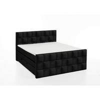BOXSPRING KREVET     - crna, Moderno, tekstil/plastika (185/230cm)
